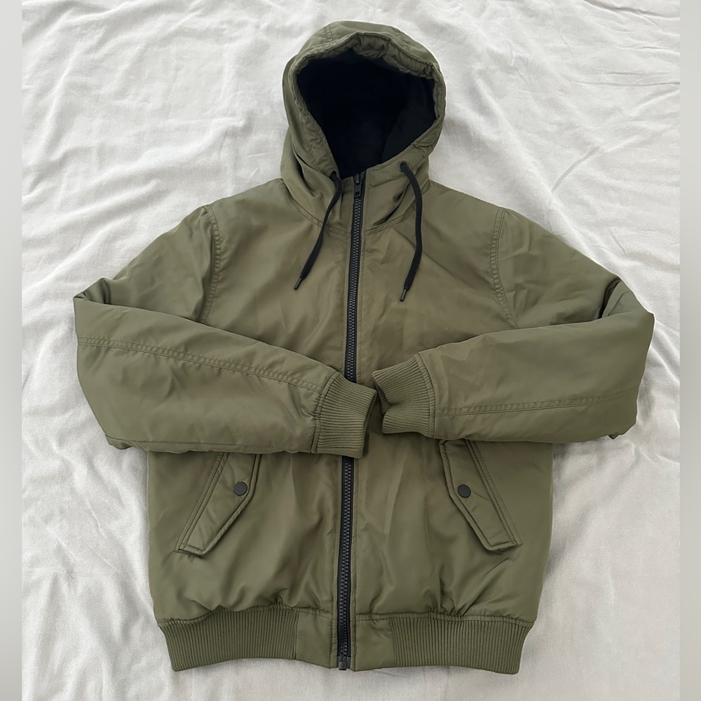 Green Bomber Hoodie Heavyweight